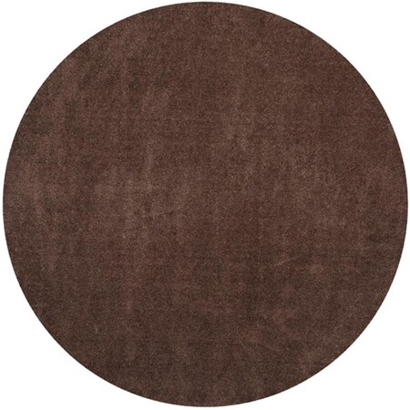 Safavieh 6 ft.-7 in. x 6 ft.-7 in. Velvet Shag Power Loomed Round Area Rug, Dark Beig VSG169A-7R